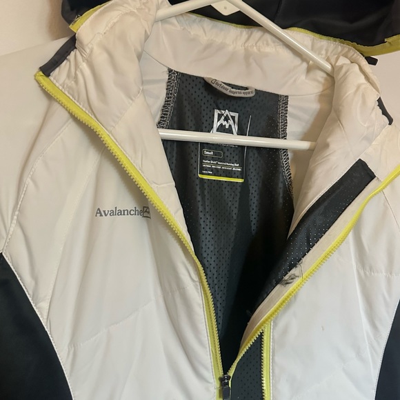 Avalanche White Gray Full Zip Size Small Hooded - Picture 3 of 10